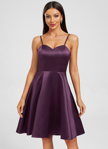 Robe Satin Soirée Courte