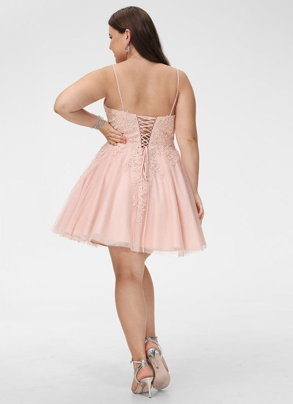 Robe De Soirée Courte Col V - gallery 9