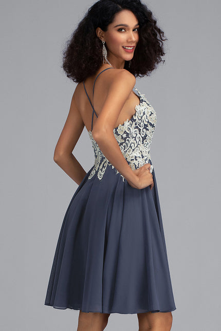 Robe Courte Évasée Brodée - gallery 3