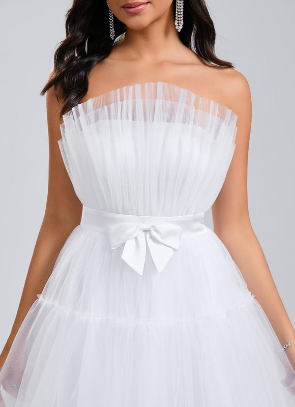 Robe Princesse Courte Blanche - gallery 5