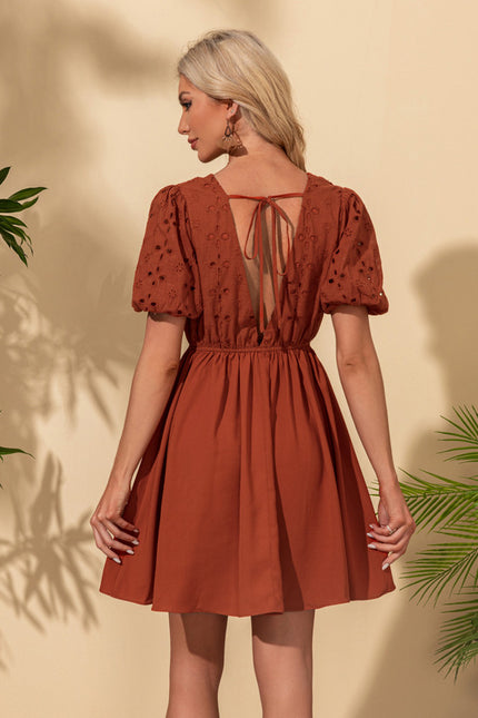 Robe Courte Marron - gallery 5