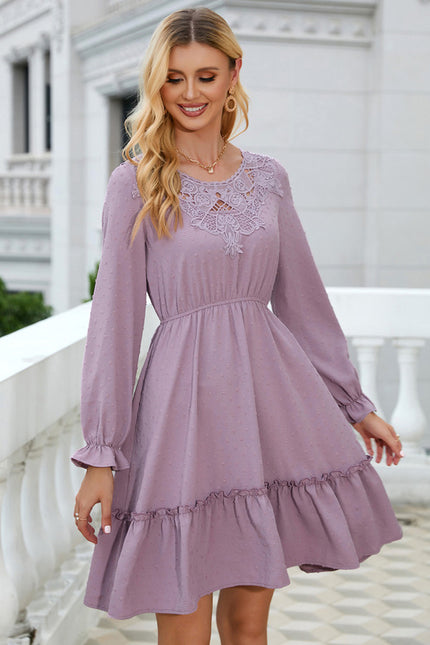 Robe Courte En Dentelle Marine