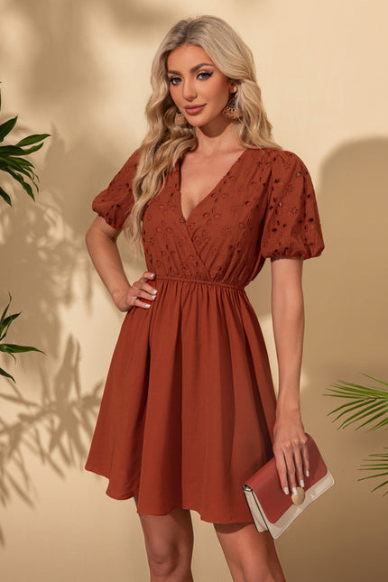 Robe Courte Marron - gallery 2