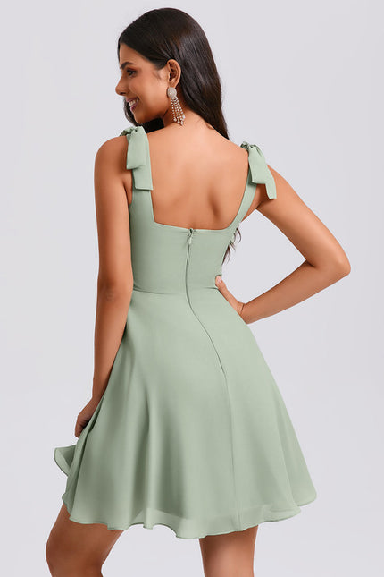 Robe Courte Encolure Carrée - gallery 3