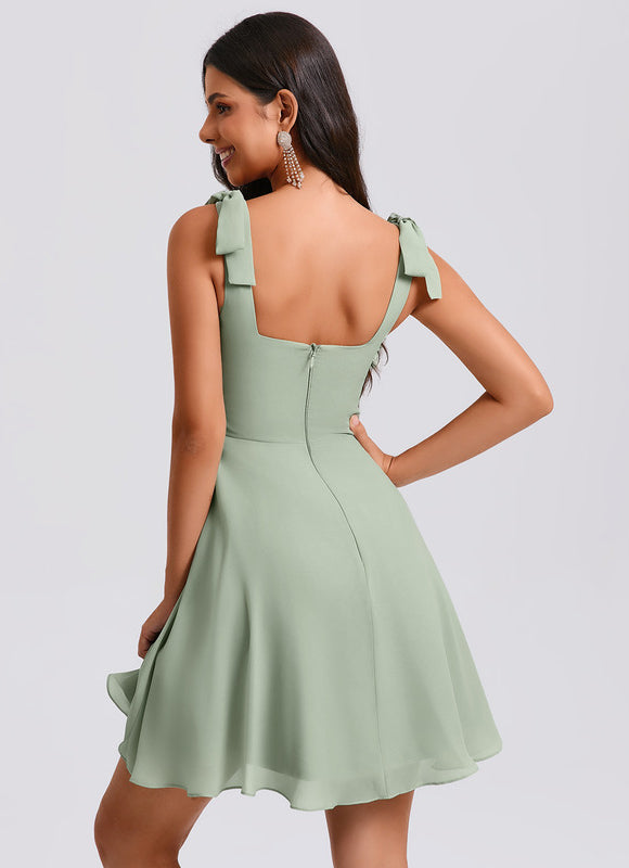Robe Courte Encolure Carrée - gallery 3