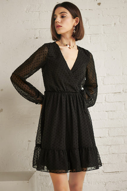 Robe Courte Viscose Éthérée