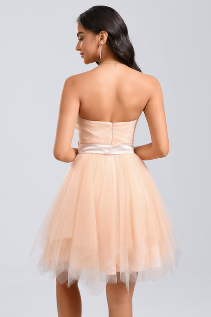 Robe Courte Tulle Nude - gallery 5