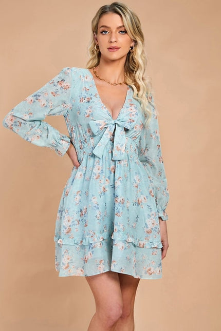 Robe Courte Fluo À Volants - gallery 2