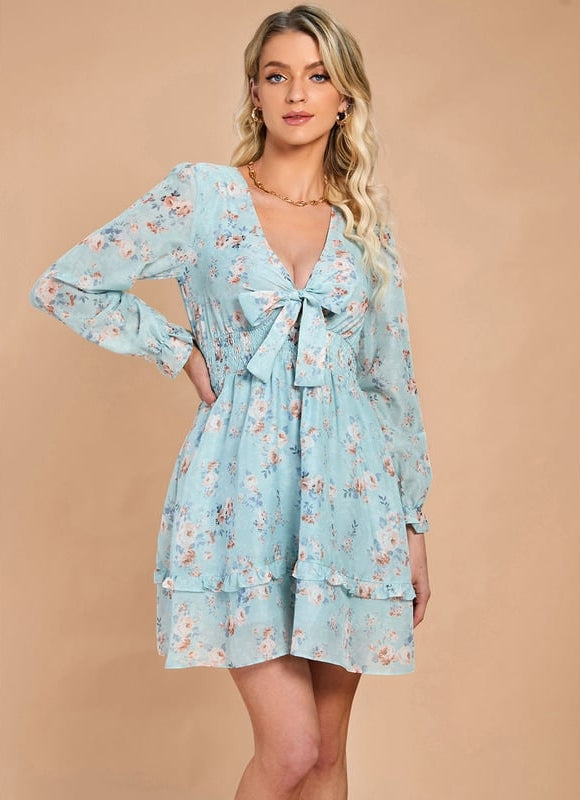 Robe Courte Fluo À Volants - gallery 2
