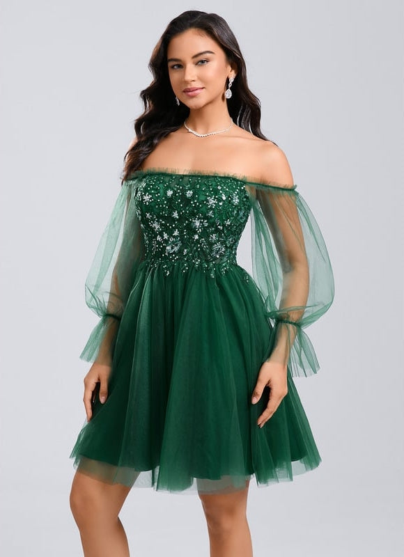 Robe Courte Epaule Dénudée - gallery 2