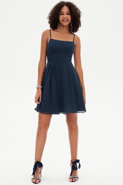 Robe Courte Courte Marine - gallery 2