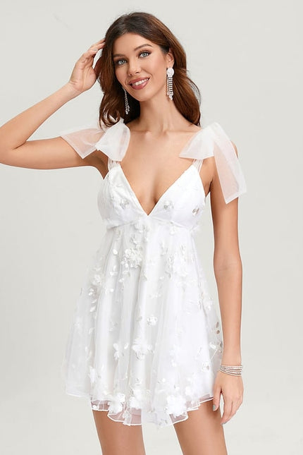 Robe Courte Tulle Florale - gallery 1