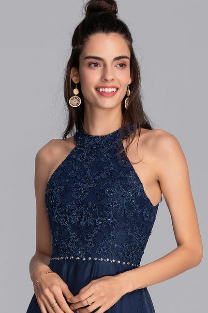 Robe Courte Soirée Bleu Nuit - gallery 2