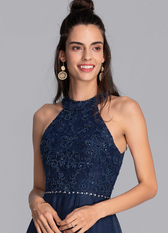 Robe Courte Soirée Bleu Nuit - gallery 2