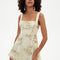 Robe Courte Florale Ivoire