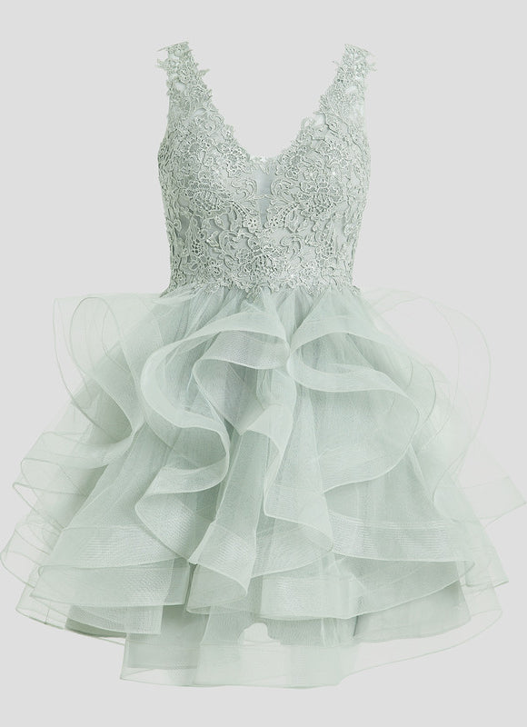 Robe Courte Cocktail En Tulle - gallery 8