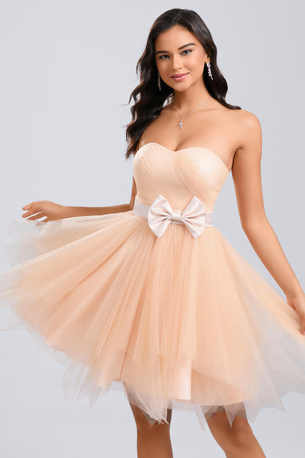 Robe Courte Tulle Nude - gallery 3
