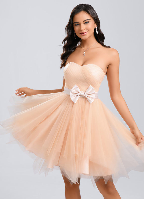 Robe Courte Tulle Nude - gallery 3