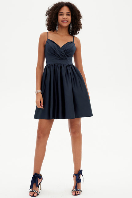 Robe Courte Satinée À Volants - gallery 7