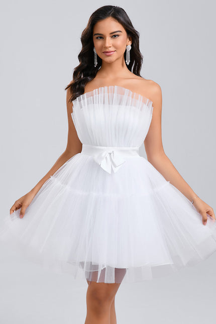 Robe Princesse Courte Blanche