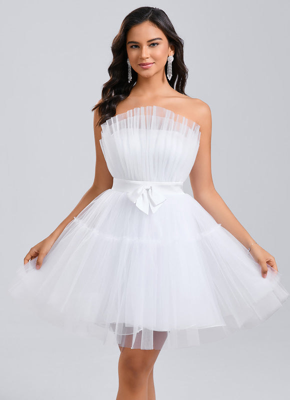 Robe Princesse Courte Blanche