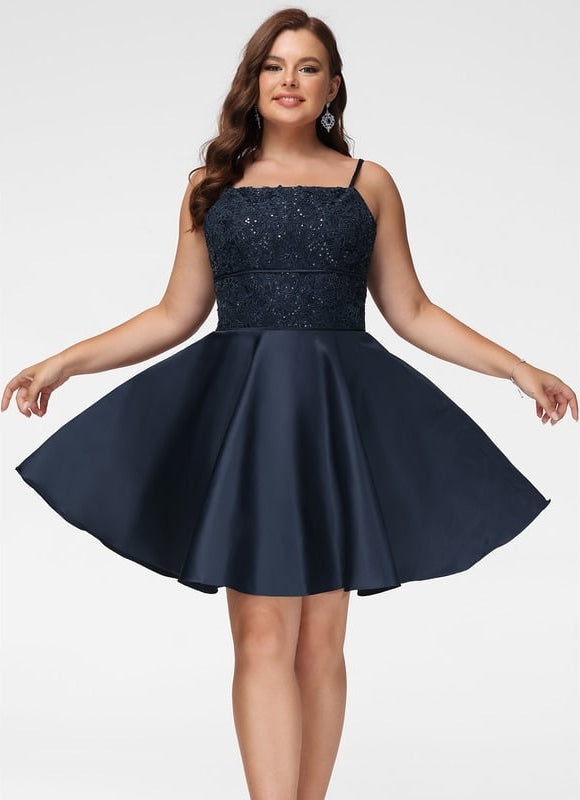 Robe Courte Rose Satinée - gallery 3