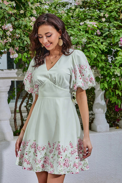 Robe Courte Estivale À Volants - gallery 2