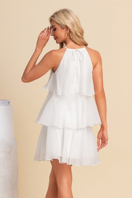 Robe Dos Nu Blanche Courte - gallery 2