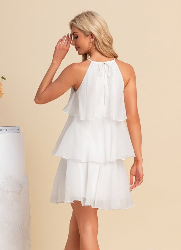 Robe Dos Nu Blanche Courte - gallery 2