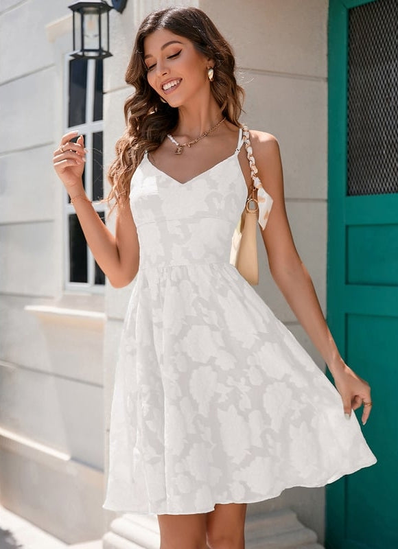 Robe Courte Blanche Légère - gallery 9