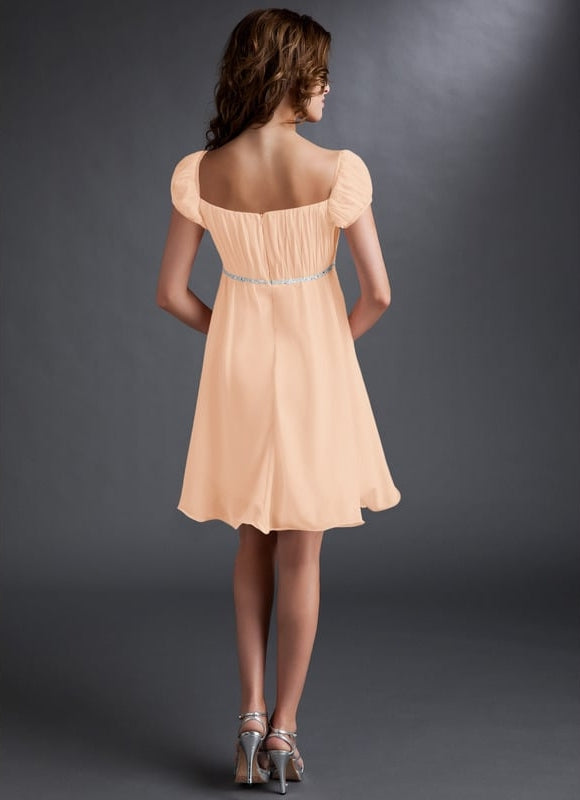 Robe Courte Mousseline Pêche - gallery 1