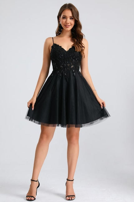 Robe Courte Tulle Embellie - gallery 5