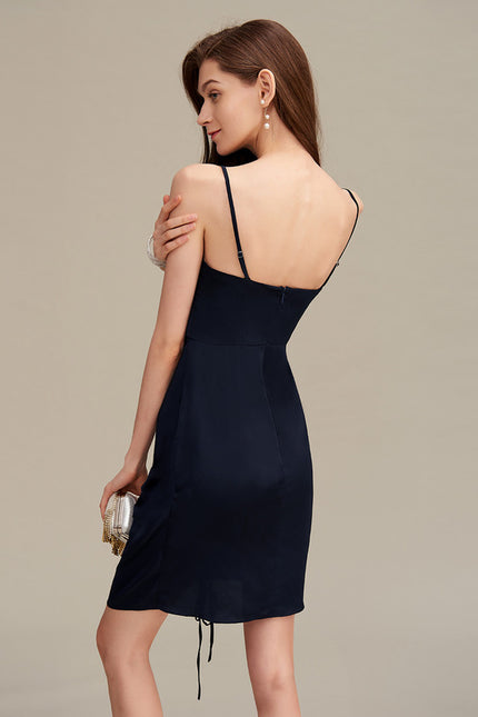 Robe Courte Satin Ajustée - gallery 1