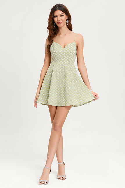 Robe De Soirée Courte Verte - gallery 5