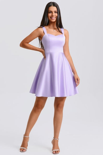 Robe Courte Lilas Ajustée - gallery 2