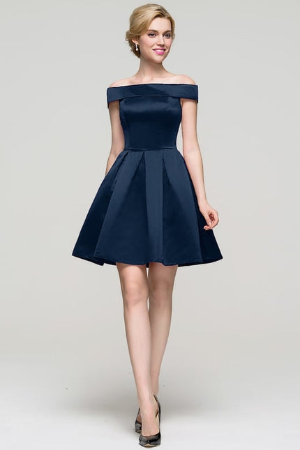 Robe Courte Satin Noire - gallery 7