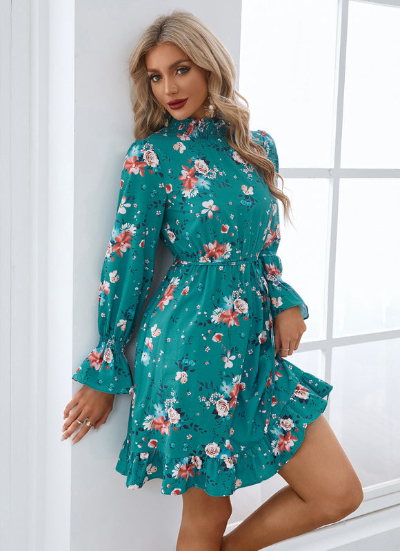 Robe Courte Imprimé Floral - gallery 1