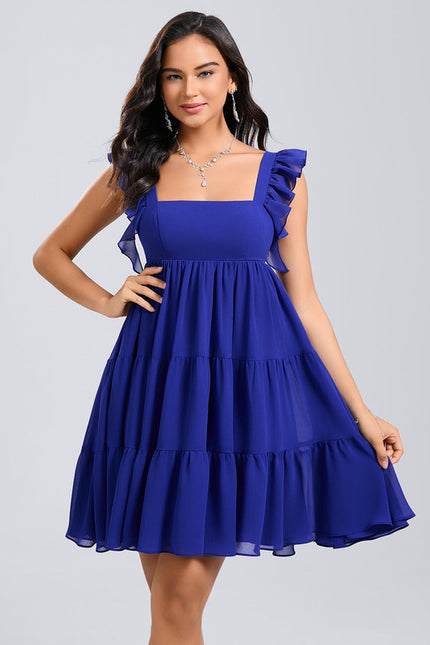Robe Courte Encolure Carrée