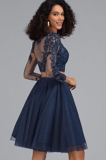 Robe Courte Tulle Marine - gallery 2