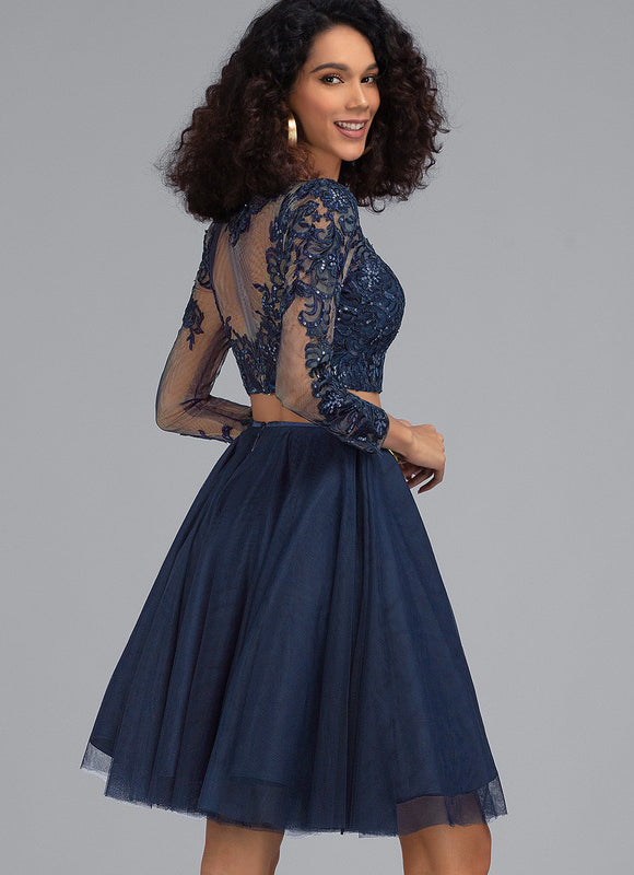 Robe Courte Tulle Marine - gallery 2
