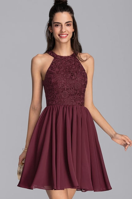 Robe De Soirée Courte Dentelle - gallery 6