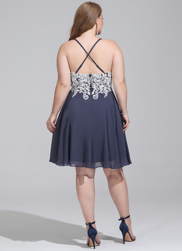 Robe Courte Évasée Brodée - gallery 8