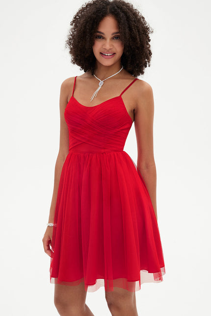 Robe Courte Tulle Évasée - gallery 2