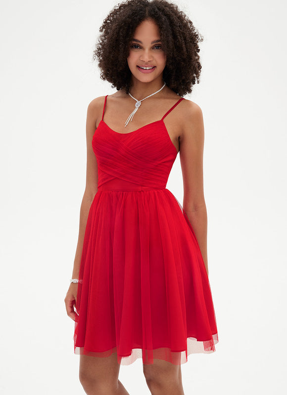 Robe Courte Tulle Évasée - gallery 2