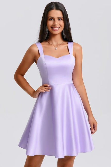Robe Courte Lilas Ajustée - gallery 6