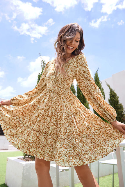 Robe Courte Florale Vaporeuse - gallery 2