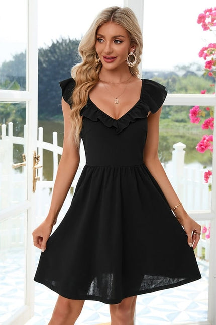 Robe Trapèze Femme Courte Style Année 60 - gallery 1