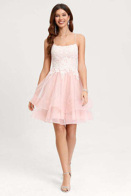 Robe Courte Tulle Rose Brodée - gallery 4