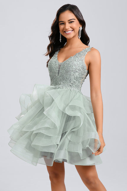 Robe Courte Cocktail En Tulle - gallery 3