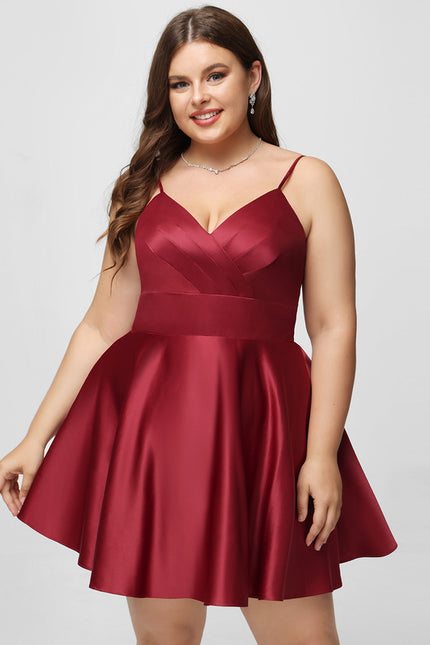 Robe Courte Satinée À Volants - gallery 7